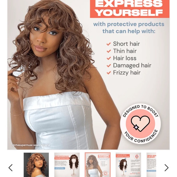 INH Insert Name Here ELENA beautiful curls wig. Chocolate Brown Curly shag. - Picture 2 of 3